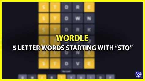 5 letter words start with sto|5 Letter Words with STO in Them